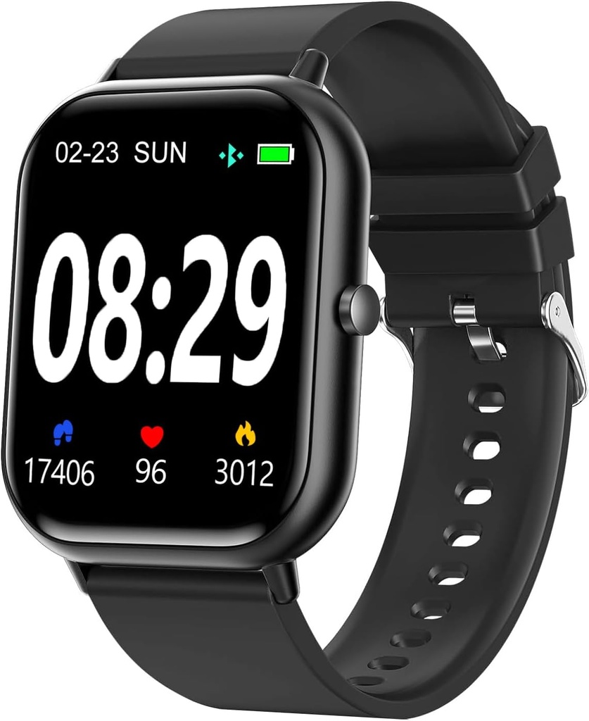 Smart Watch für Männer Frauen SmartWatch 1.83" für iPhone Samsung Android Phone Kompatibel, Fitness Tracker Uhr mit Pedometer, Herzfrequenz/Schlaf-Monitor, Blutsauerstoff, IP68 wasserdicht
