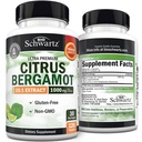 Citrus Bergamot 1000mg - Citrus Bergamot Supplement for Cholesterol and Heart Health - Ultra Concentrated from Fresh Fruit for Enhanced Absorption - Vegan, Non-GMO, Gluten-Free - 120 Mini Capsules