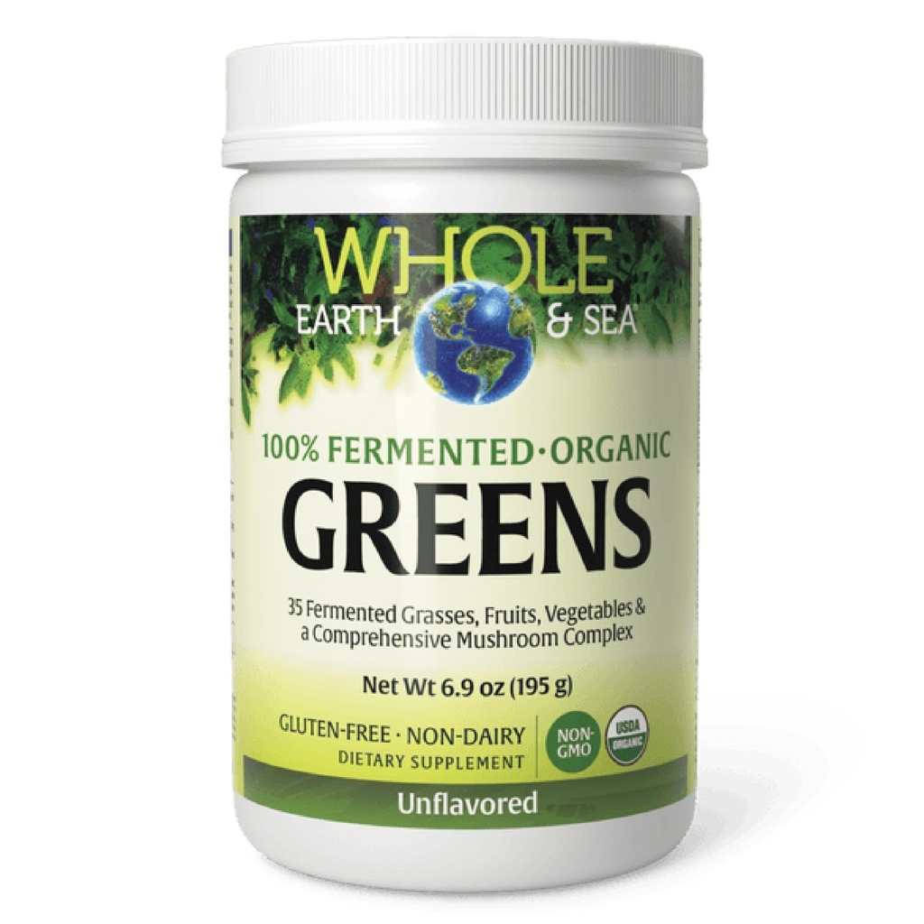 Natural Factors Organic Greens - Antioxidant Support Supplement Aids Immune Health - Green Drink Mix with Fruits, Vegetables & Herbs - Unflavored, 6.9 oz