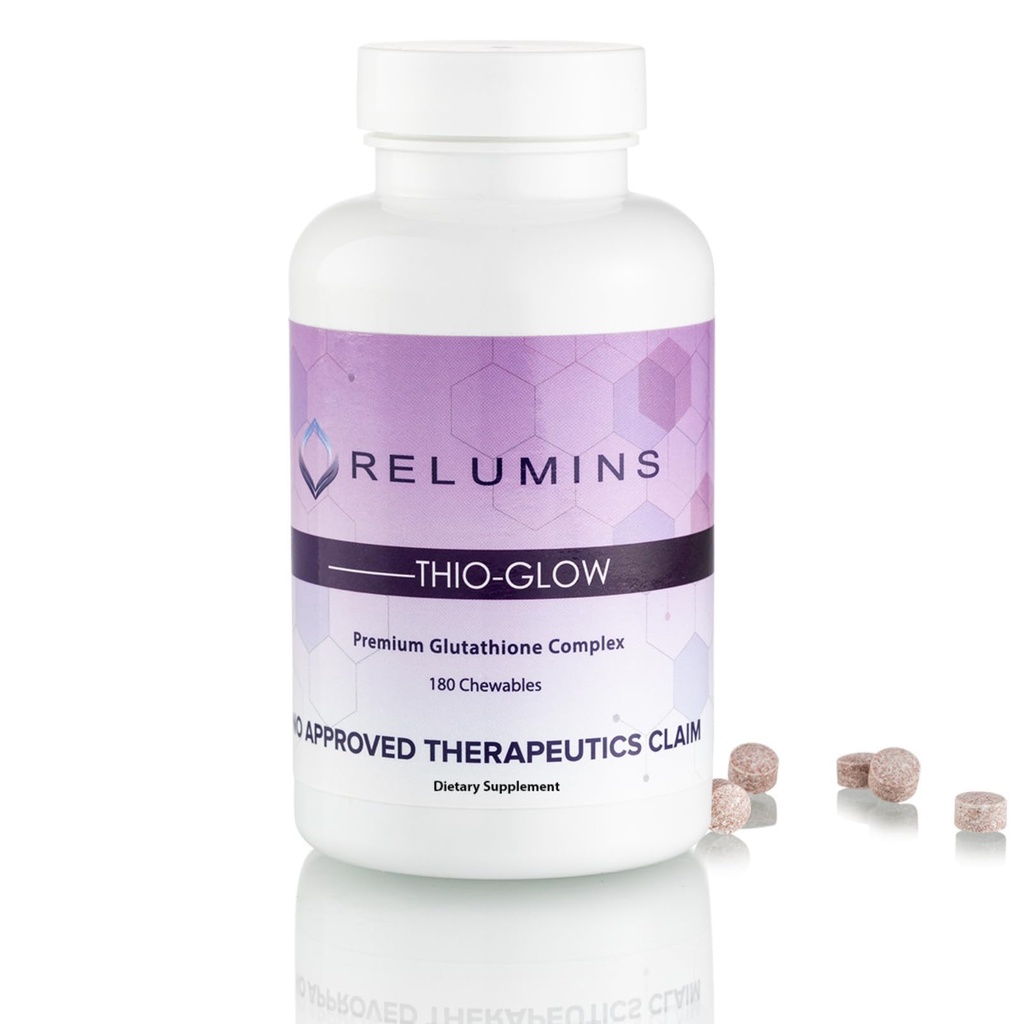Relumins Labs Complexe sublingual de glutathion chow-thio-glow avec Biotine, VIT C & E, Plus Polyphemols de Grape-330mg Glût par portion – Biodisponibilité la plus élevée – 4X plus efficace que Liposomal