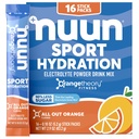 Nuun Sport Electrolyte Powder Packets con Magnesio, Calcio, Potassio, Cloruro e Sodio, Idratazione Packets per On-The-Go, All Out Orange Flavor, Gluten Free & Vegan, 16 Serve singole