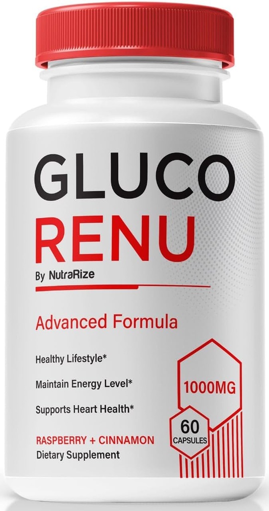 NutraRize Gluco Renu Capsules, Pillole Official GlucoRenu, Supporto Naturale per Livelli Sani, Circolazione e Equilibrio, Formula Premium per la Salute Globale, GlucoReNu Glyco Optimizer (60 capsule)