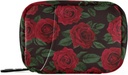 Pfrewn Pill Organizer Case Retro Red Rose Travel Pill Box con Zipper 7 giorni Portable Small Weekly Vitamin Medicine Supplemento Holder Bag per Donne Uomo