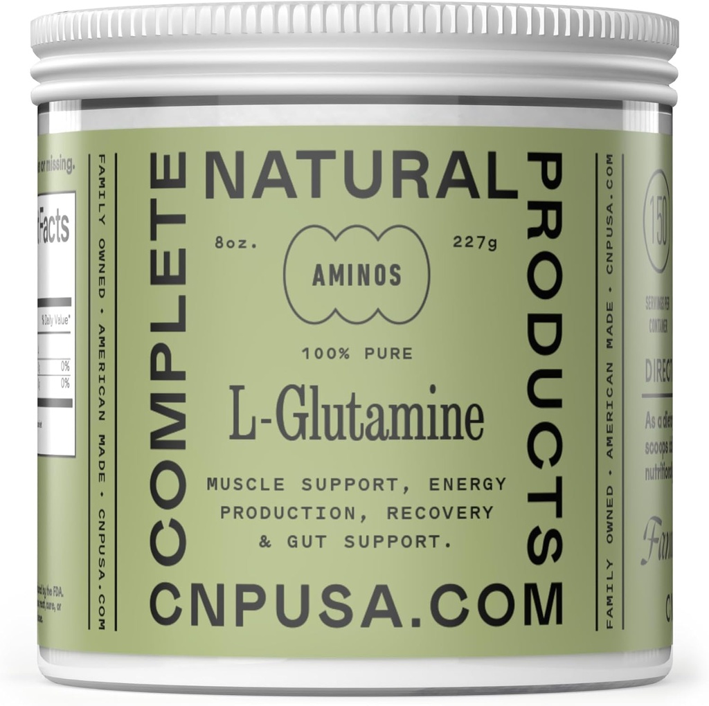Pure L-Glutamine Powder Supplement - 8oz (227g) Natural Vegan Bulk L Glutamina per Keto, Gut Health, Probiotico, Supporto IBS