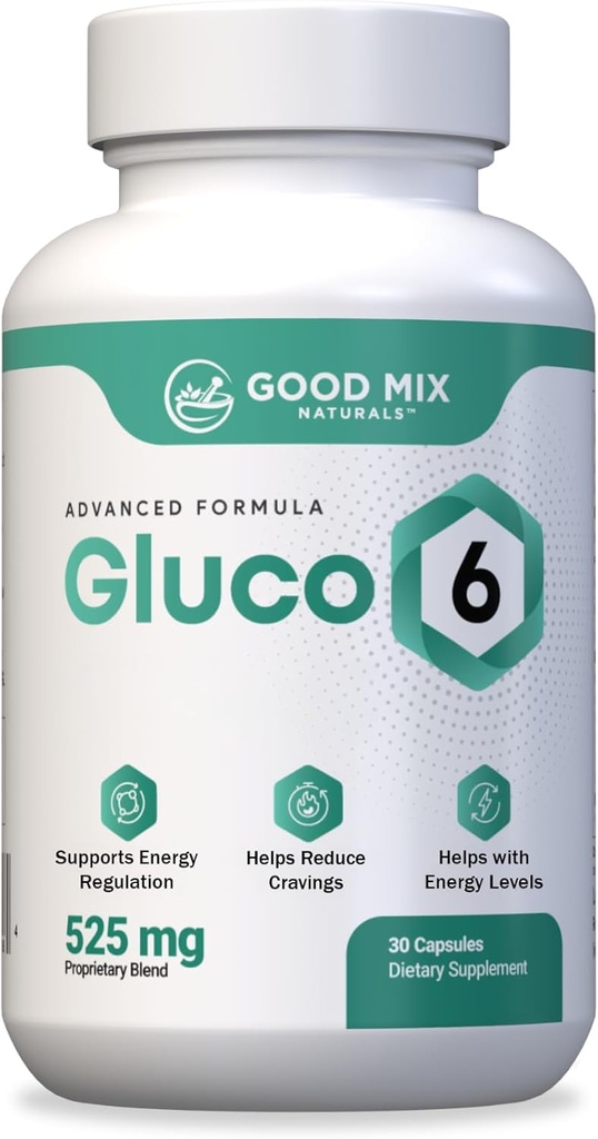 Gluco6 Herbal-basierte Lösungsergänzung | 525mg 30 Pulverkapseln - pflanzliche Inhaltsstoffe - Non GMO - Made in USA (30 Count (Pack of 1))
