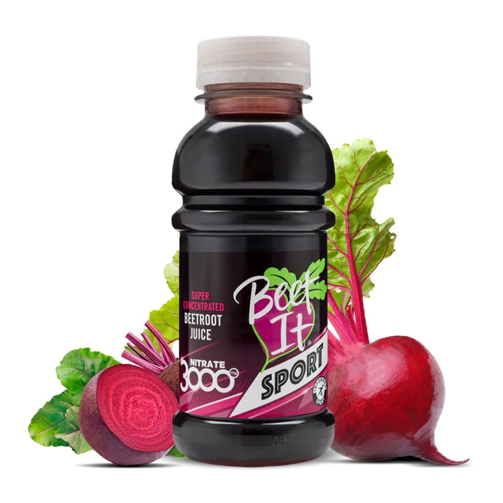 Beet IT Beetroot Juice Sport Nitrate 3000mg - Super Concentrated Beet Juice Flüssige Nahrungsergänzung Kein Hinzugefügt Zucker, Künstliche Farben, Konservierungsstoffe, BPA-frei, Glutenfrei, 8,5oz (7 Servierungen)
