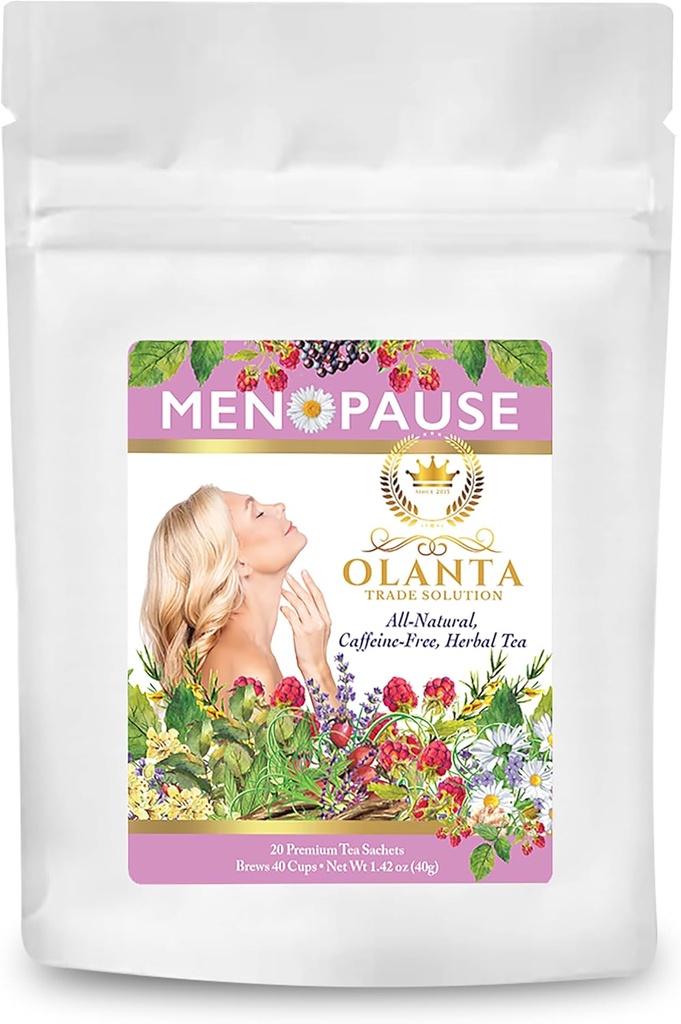 Menopause Tee - Natürliche Menopause Ergänzungen für Frauen, Menopause Comfort Kräutertee Koffein kostenlos, Cooling Produkte für heiße Flashes für Menopause - 20 Premium Teebeutel