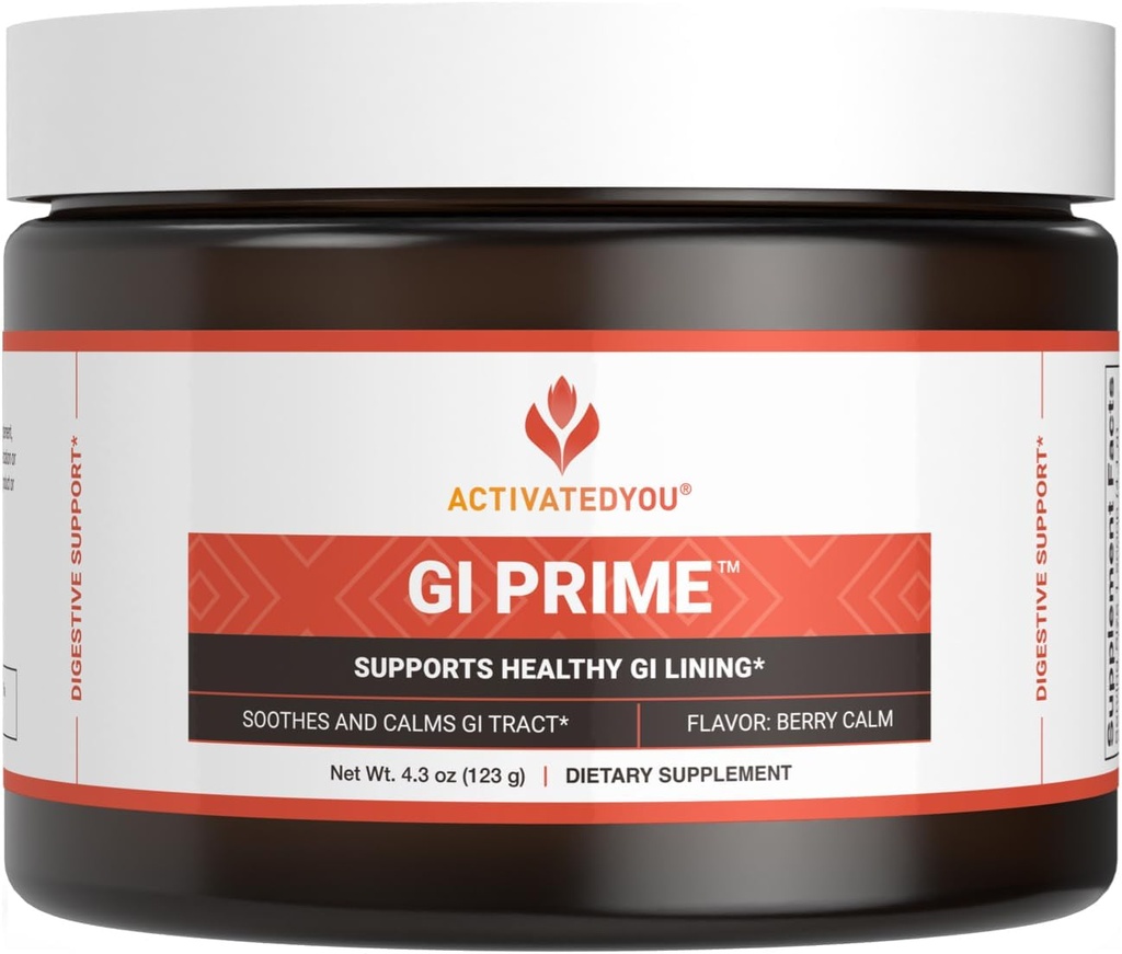 ACTIVATEDYOU GI Prime Digestive Health Drink zur Unterstützung einer gesunden GI Futter, Verbesserung des Verdauungskomforts und der Energie - Berry Calm Flavor (30 Portionen)