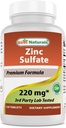 Best Naturals Zinksulfat 220 mg 120 Tabletten - 3rd Party Lab Tested - Made in the USA - Gluten Free & Non-GMO