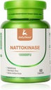 Nattokinase Suppléments 180, 000FU Bouteille entière 60 Capsules, 6 000FU 2 Capsules Suppléments nutritionnels quotidiens Enzymes systémiques Végétariens pour le soutien cardiovasculaire et circulatoire