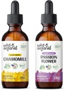 Teinture de camomille sauvage et biologique 2 fl oz et de fleur de passion Teinture 2 fl oz