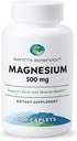 Earth's Splendor Knochen & Muskel Magnesium Supplement für Männer & Frauen, Kein künstliches Konservierungsmittel oder Geschmack, unterstützt Knochen & Muskel Gesundheit, Weizen frei (500mg, 100 Caplets)