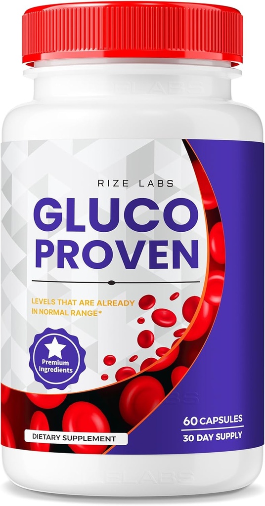 rize labs - Gluco Proven Capsules - Erweiterte Formel Ergänzung Pillen, maximale Stärke Unterstützung, Alle natürlichen Plus Organic Non GMO (60 Kapseln)