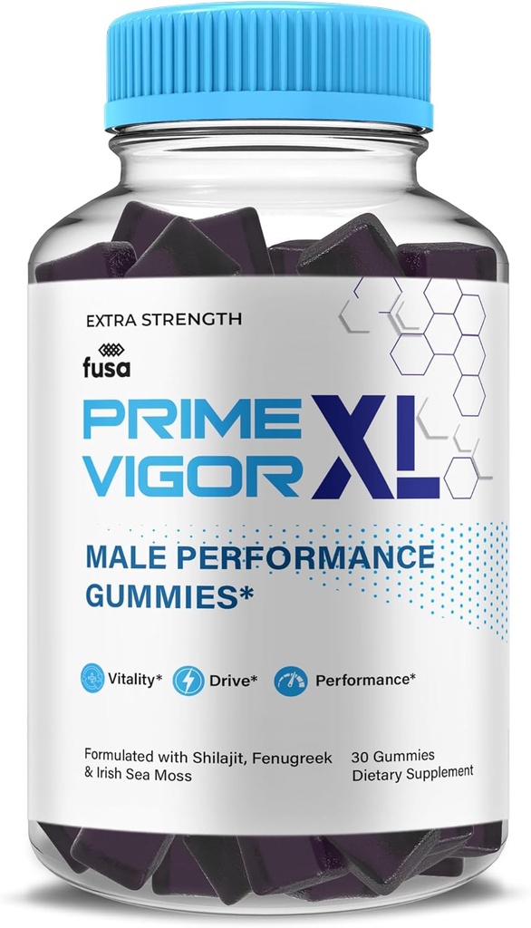 Prime Vigor XL Gummies PrimeVigor XL Me Gummy Supplement, Prime Vigor Maximum Strength Advanced Shilajit Irish Sea Moss Fenugreek Gummies für Männer Gesamtenergie & Vitalität Unterstützung (1 Monat Versorgung)