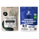 Bundle di salute e vitalità degli uomini: 5oz Fadogia Agrestis Estratto di polvere per Drive & Passion + 5oz USDA certificata polvere di mirtillo selvatico biologico per il benessere migliorato in Smoothies & Baking!