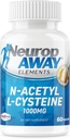 NeuropAWAY Elements N-Acetyl L-Cysteine 1000mg 60ct with Capsules (60 1000mg Capsules Per Bottle)
