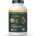 VetriScience Omega Gesunde Hautkapseln, Omega 3.6.9 Fischöl-Ergänzung für Hunde und Katzen, Hautgesundheit, Mantelwachstum, reduzieren Shedding, Über 750 mg Omega Fatty Acids pro Kapsel, Gel Caps, 90 Count