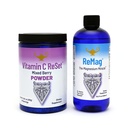 RnA ReSet ReMag & Vitamin C Reset Bundle – Flüssige Magnesiumergänzung (16.2 Fl Oz) & Berry-gefressenes Vitamin C Pulver (14.81 Oz)