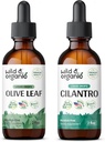 Wild & Bio Olivenblatt Tinktur 2 fl oz & Cilantro Tinktur 2 fl oz