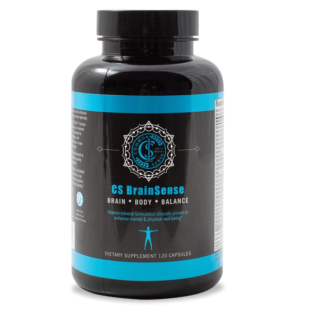 BrainSense Moodstabilisator & Gehirn Ergänzung - Enhance Mood, Mental Clarity, Neuro Booster & Cellular Health - Nootropic Ergänzungen & Mikronährstoffe für Gehirn Fog von CommonSenseW, 120 Kapseln