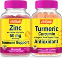 Naja Zinc + Kurkuma, Gummis Bundle - Große Verkostung, Vitamin-Ergänzung, Glutenfrei, GMO frei, Kaugummi