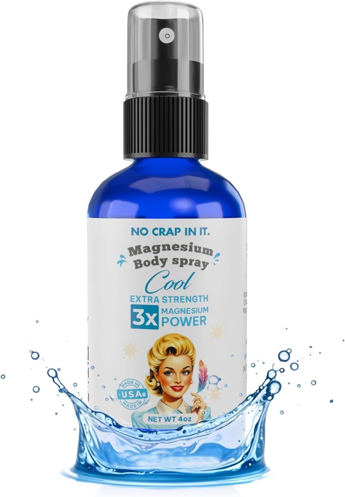 No Crap In It Magnesium Spray, Triple Action!- Il vostro modo di benessere | Rilievo immediato con il nostro unico Magnesio Glycinate, Citrato, Cloruro Blend Spray (Cool)