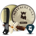 Striking Viking Mustache Wax & Comb Kit - 2 Unzen, Vanille - Komplettes Mustache Grooming Kit für Herren - Strong-Hold Styling & Wax Strong Hold - Pocket-Sized Precision & Styling Comb