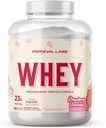Primeval Labs Pure Whey Protein Concentrate | Muscle Growth & Recovery | Easy to Mix Formula | Strawberry Shortcake | 60 Serve