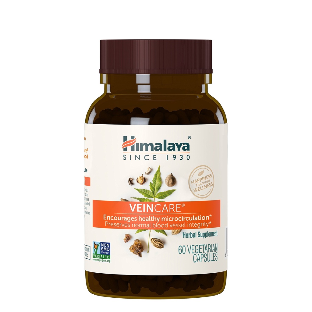 Himalaya VeinCare - Kräuter-Vein-Supplements für Zirkulation und Rectal Comfort - Vegan, Non-GMO, Glutenfrei, 300 mg, 60 Kapseln