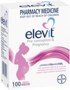 Elevit Grossesse Multivitamine avec Iodine 100 comprimés (100 jours)-Fabriqué en Allemagne-Importé de Nouvelle-Zélande