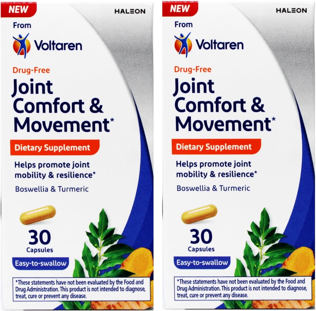 Voltaren Joint Comfort & Movement, Supplemento dietetico, Facile da ingoiare, 30 conteggio (Pack of 2)