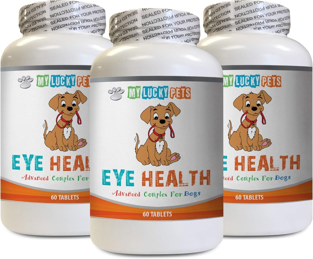 Dog Immune Boost - Dog Eye Health - Advanced Formula - Vantaggi Vision - Supporto Immune - Vitamina d per Cani - 3 Bottiglie (180 Trattati)