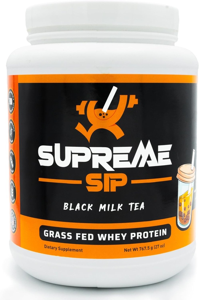 Polvere di proteine di Boba fatta con tè nero reale - Il tè di latte di Boba è stato addolcito con la frutta naturale del monaco - Polvere di proteina del tè di Boba pulita, cremosa - tè della bolla dell'isolato della proteina del siero dell'erba del siero - 27 Oz