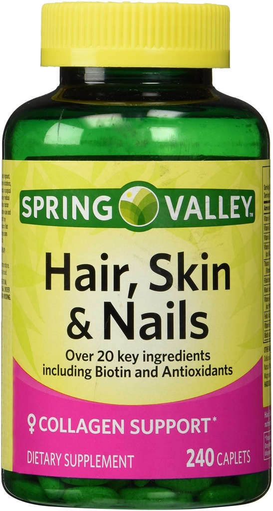 Spring Valley - Haar, Haut und Nägel, Biotin-Collagen-Gelatin, 240 Caplets