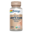 Solaray Capsules de complément de la Mane de Lions organiques - Fournir 1000 mg de champignons biologiques de la Mane de Lions, fermentés pour l'absorption améliorée - Vegan, garantie de 60 jours, labo vérifié, 30 portions, 60 VegCaps