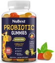 NuBest Daily Probiotic Gummies for Kids & Teens con 5 miliardi di CFU | Supporti Immune, Gut e Salute Digestiva | Non Aggiunto Zucchero | Yummy Strawberry & Orange Flavors | 60 Premium Vegan Gummies