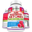 FRESH HEALTHCARE Pure 100% Raspberry Ketone Max 1000mg Per Serving - 3 mesi di fornitura non OGM - Supporto per la perdita di peso avanzato - 180 capsule