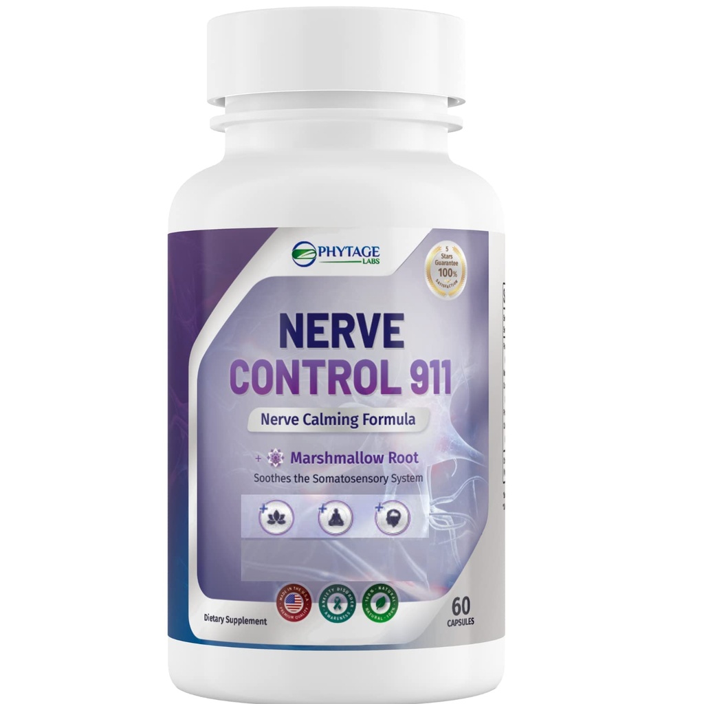 Nerve Control 911 - Natural Plant Based Nerve Health Supplement (60 Kapseln)