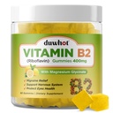Vitamina B2 Gummies con Magnesio- Riboflavin 400mg per Migraine Relief & Headache Relief, B2 Vitamine Gummies per Adulti & Bambini, Vegan, 60 Chewable