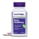 Natrol Biotin 10000mcg, Supplemento per capelli sani, pelle e chiodi per quelli bassi in Biotina, Plus Energy Metabolism Support, 200 compresse, Fino a 200 giorni di alimentazione