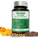 Rhubarb- Soutien de la constipation à base de plantes, Supplément de motilité de Gut,Adoucisseurs naturels de gant non laxatifs, Bloating & Gas Relief, Mouvement quotidien Bowel, Pilules de cailloux à base de plantes, 45 Capsules