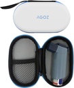 AGOZ Asthma Inhaler Medizin Reisetasche Tasche für Kinder und Erwachsene - Schutz medizinische Tasche Halter Cover mit Reißverschluss Schließung und Armband (White)