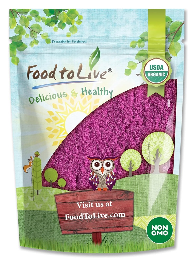 Lebensmittel zu leben Bio-Schwarz Johannisbeeren-Pulver, 8 Unzen — Non-GMO, Raw, Kosher, Vegan Superfood, Bulk, Rich in Antioxidantien, Groß für Säfte, Getränke und Glatteien, Enthält Maltodextrin