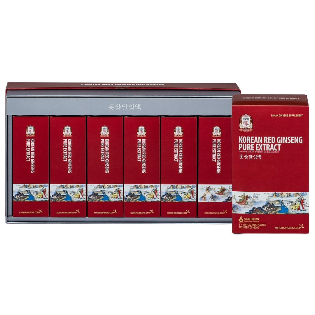 CheongKwanJang Korean Red Ginseng Pure Extract Cut | Red Ginseng, Korean Ginseng, Ginseng Extract | Immunsystem Support Supplement Booster für Mann & Frau | 30 Count