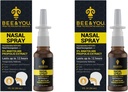 Ape e Lei naturale Propolis spray nasale 1 Fl oz | Alcohol di sollievo di congestione gocce di naso del grado medico libero, sollievo del seno, allergia, spray nasale idratante spray nasale, 1 fl oz (pacchetto di 2)