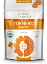Natures Bonneté Poudre de curcuma biologique pur Curcuma à base d'épicéa de racine cru Végétalienne Curcumine assaisonnement riche en vitamines et antioxydants naturels