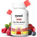MEWD Adolescenti e bambini Capelli, Skin+Nails Daily Multivitamin Gummy Rinforzante Formula - Integratori di Vitamina Chewable con Biotin,Zinc,Vitamins A, B, & D3 per Ragazze & Boys, 60, Made in USA