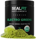 SEALFIT ElectroGreens - USDA Bio Greens Superfood + Poudre d'électrolytes. 25+ Superfoods pour l'énergie et l'hydratation. Jus vert super et poudre d'électrolyte inspiré par l'ancien sceau de la marine Mark Divine