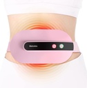 Tragbare Akku-Heizkissen, Heizkissen für Rückenschmerzen mit 3 Wärmestufen & 3 Vibrationsmassagemodi, Tragbare elektrische Schnellheizung Belly Wrap Belt für Damen und Mädchen (Pink)