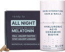 Hydration & Sleep Aid Set | Supporto anti-invecchiamento e sonno con acido ialuronico, Ceramides, antiossidanti, melatonina e Ashwagandha | Pelle radiante & Restful Sleep Pack